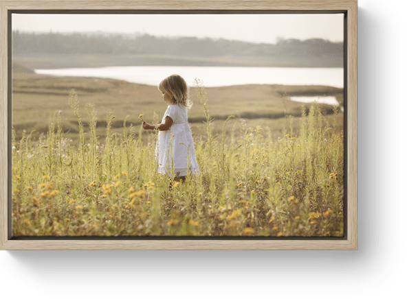 Canvas print wooden floating frame