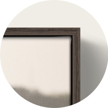 Dark brown wood Chocolate oak floating frame