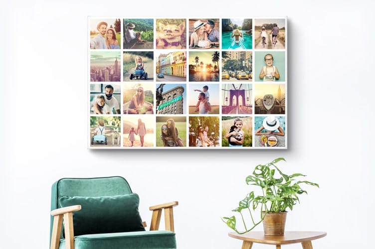 Instagram collage canvas print