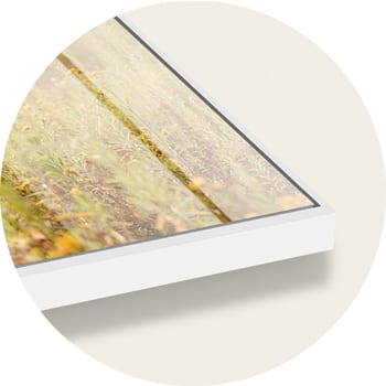 White floating frame