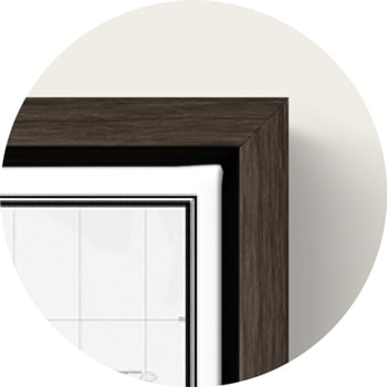 Dark brown wood Chocolate oak floating frame