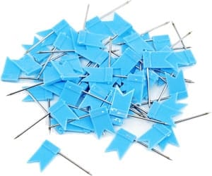 Push pins blue