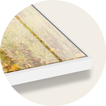 White floating frame