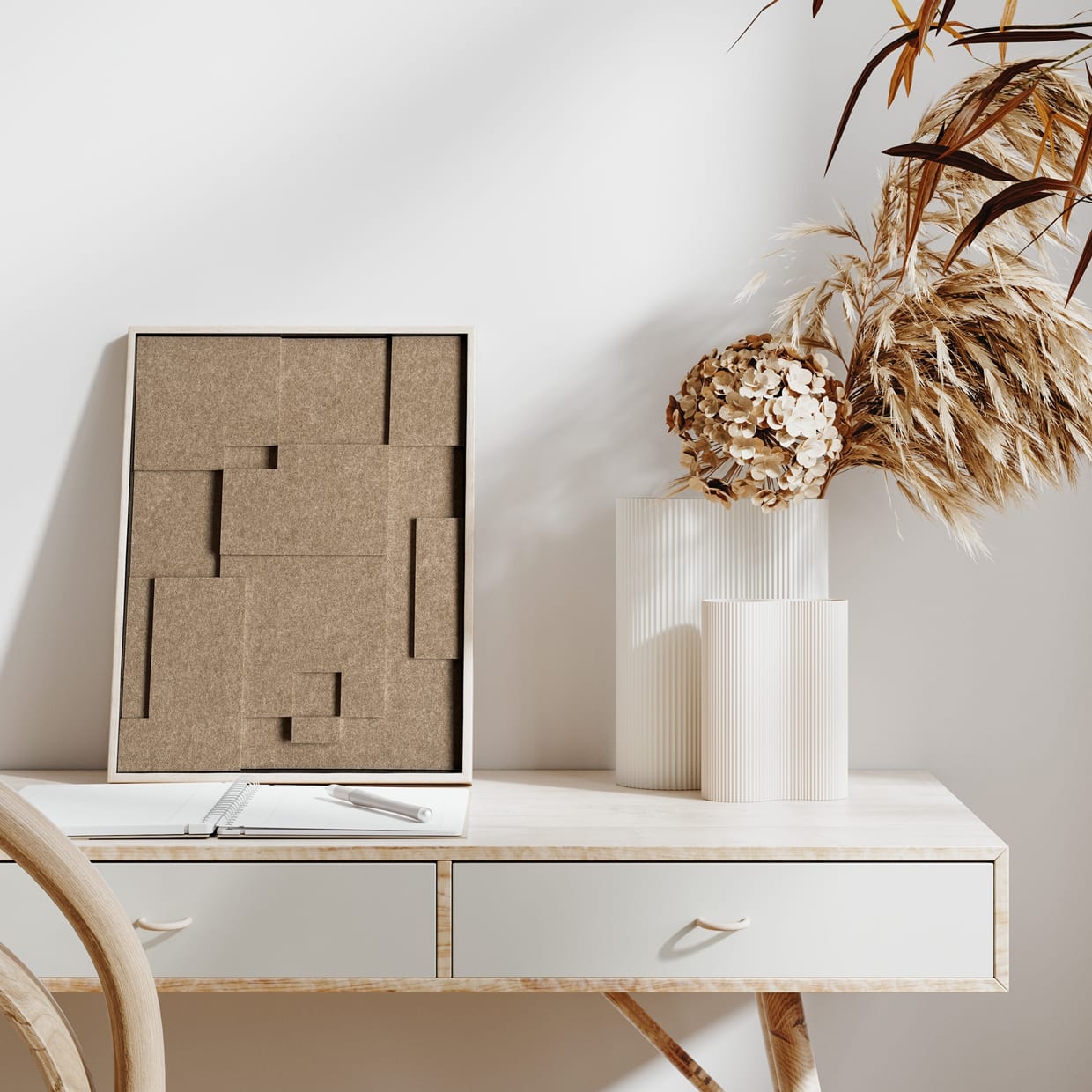 Felt Art in a warm, calm room